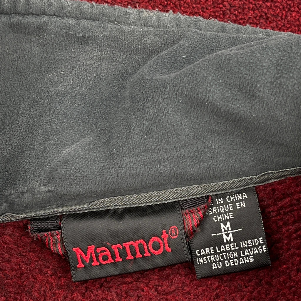 Marmot Fleece Jacket - Medium Red Polyester - Image 3
