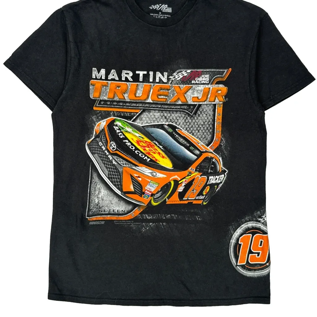 Martin Truex Jr. Joe Gibbs Nascar T-Shirt - Medium Black Cotton - Image 5