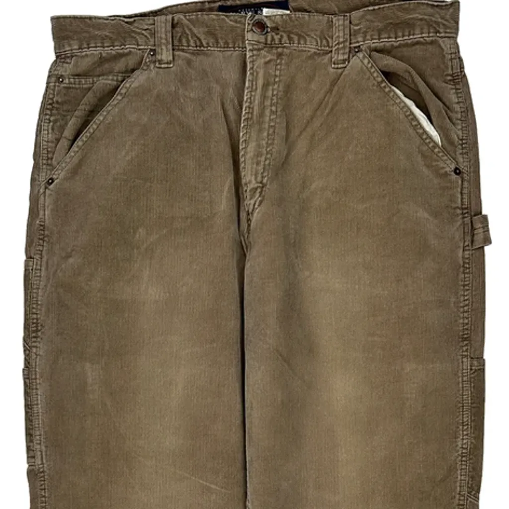 Maryk & Co Loose Fit Corduroy Carpenter Trousers - 36W 34L Brown Cotton - Image 10