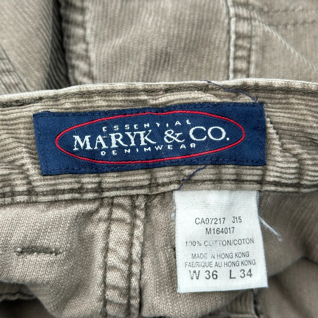 Maryk & Co Loose Fit Corduroy Carpenter Trousers - 36W 34L Brown Cotton - Image 6