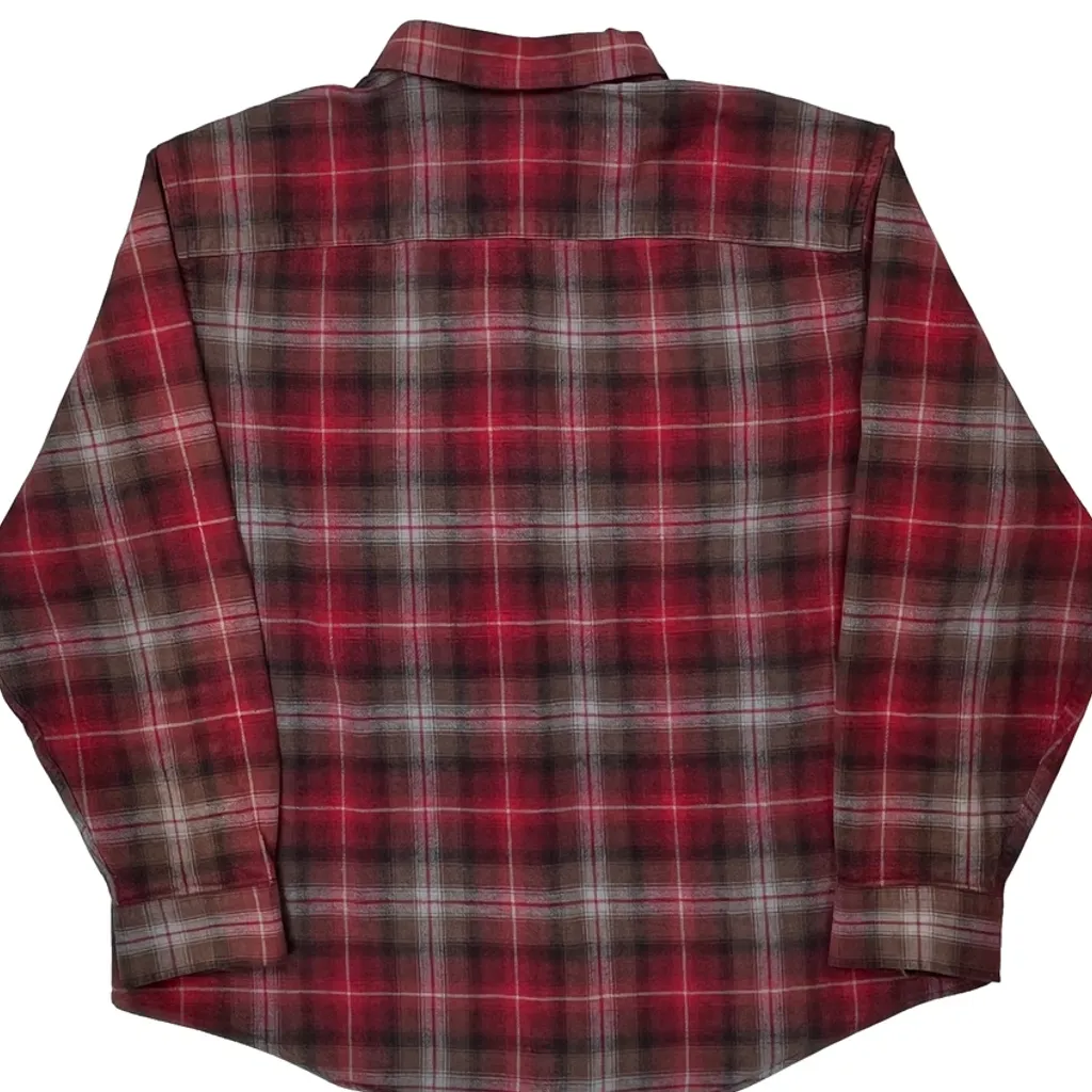 Mason Pendleton Checked Flannel Shirt - 2XL Red Cotton - Image 6