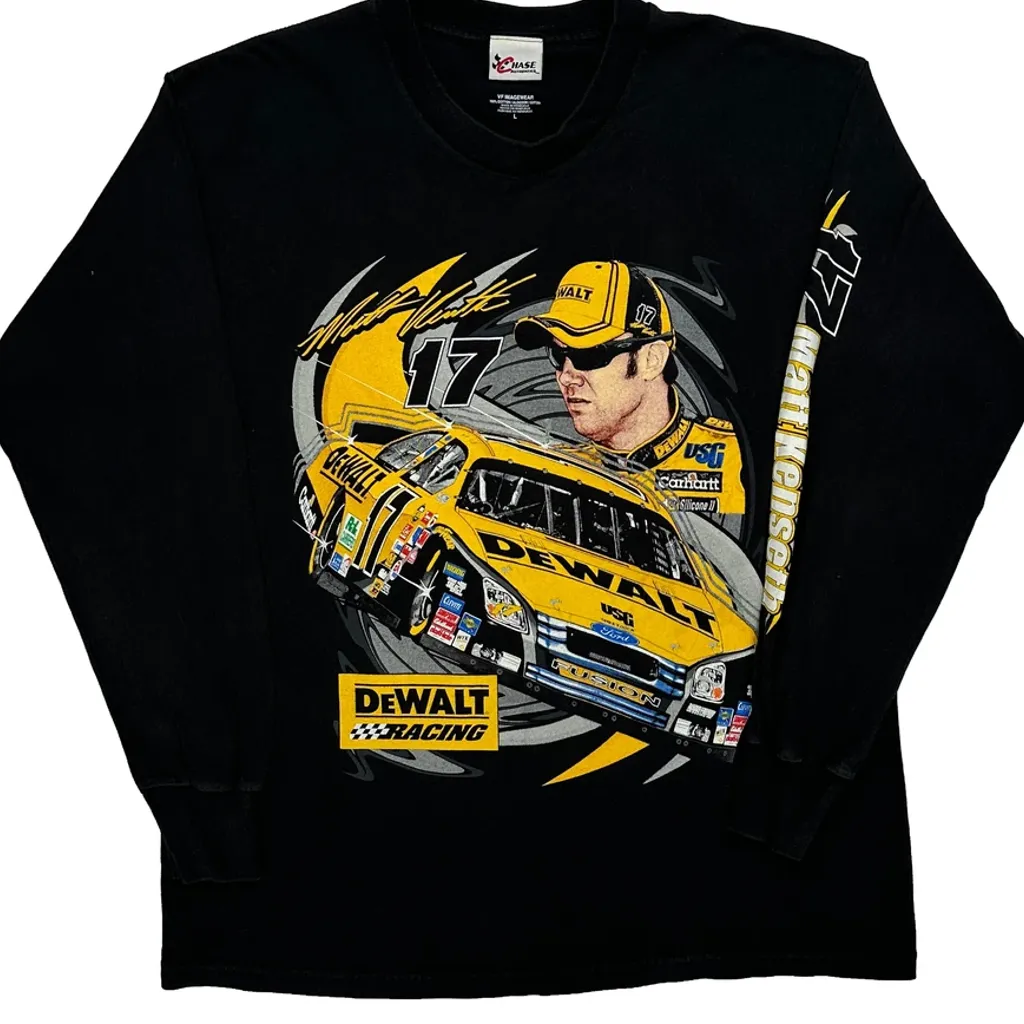 Matt Kenseth Chase Authentics Nascar Long Sleeve T-Shirt - Large Black Cotton - Image 4