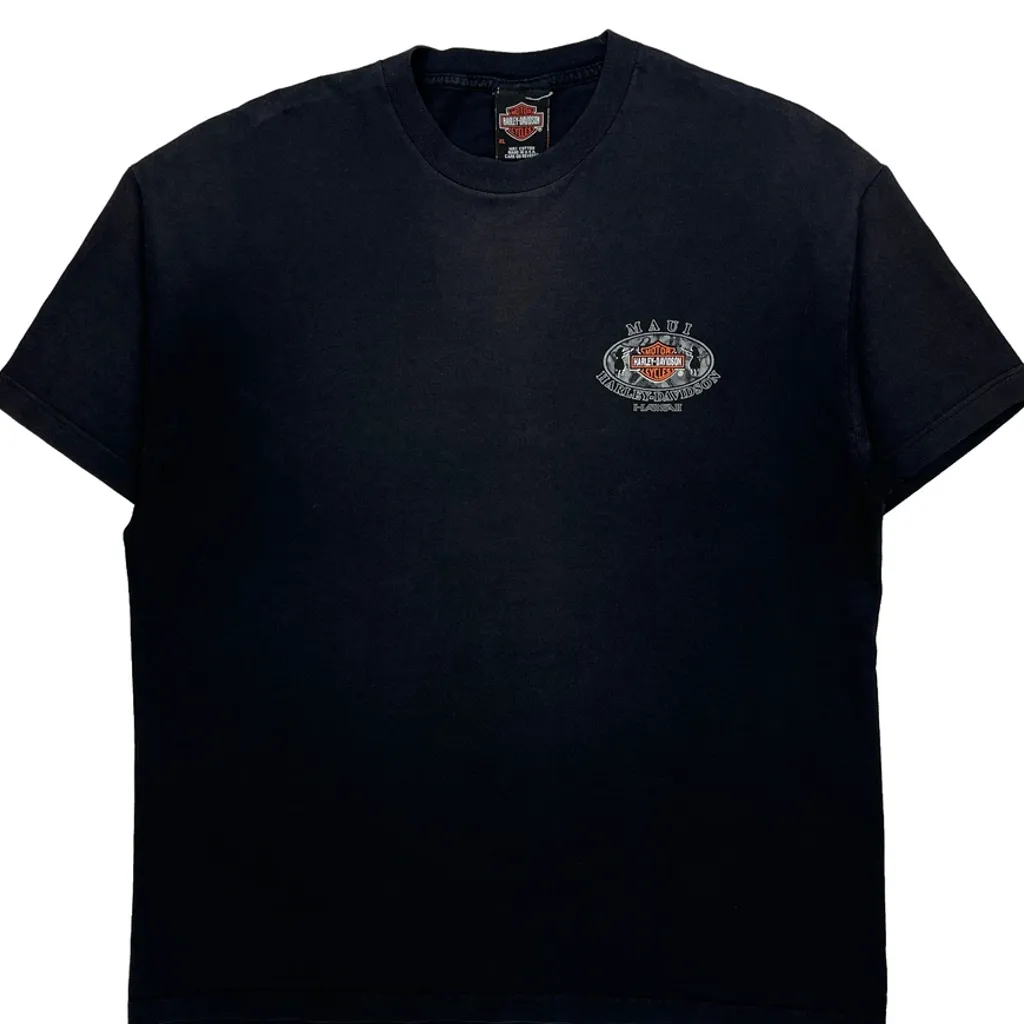 Maui Harley Davidson Graphic T-Shirt - XL Black Cotton - Image 5