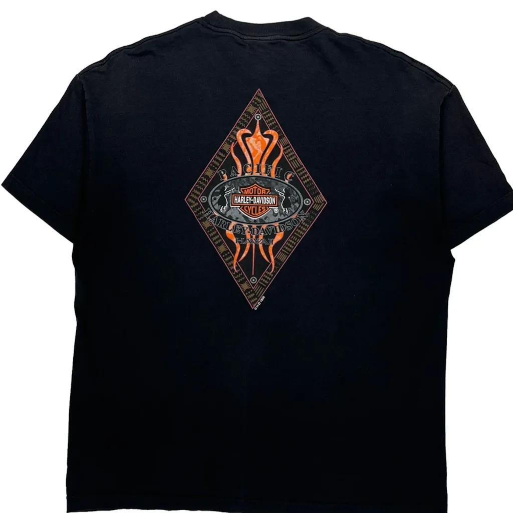 Maui Harley Davidson Graphic T-Shirt - XL Black Cotton - Image 6