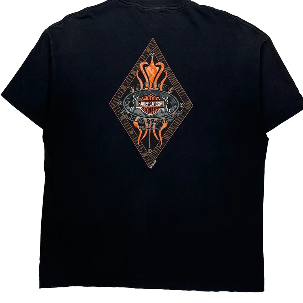 Maui Harley Davidson Graphic T-Shirt - XL Black Cotton - Image 7