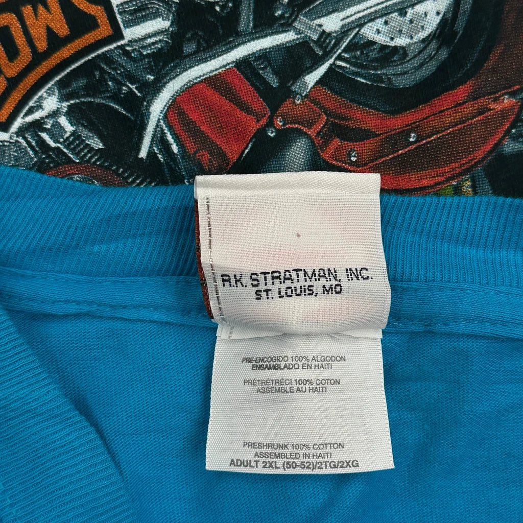 Maui Harley Davidson Graphic T-Shirt - 2XL Blue Cotton - Image 3