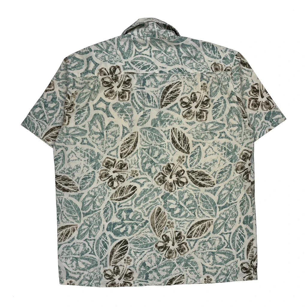 Maui Floral Hawaiian Shirt - Large Multicoloured Cotton - Image 2