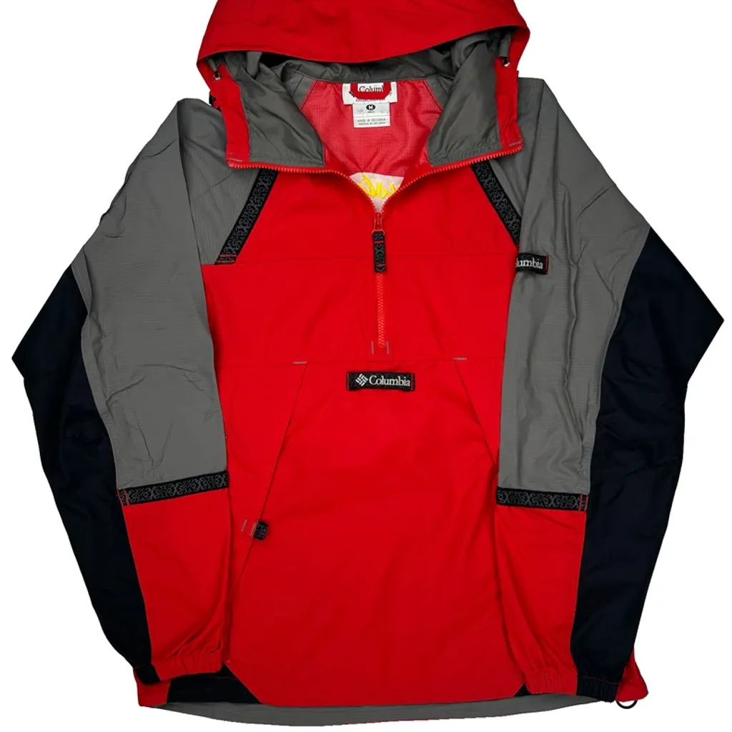Mcnulty Custom Chopping Columbia Graphic Anorak - Medium Red Nylon - Image 4