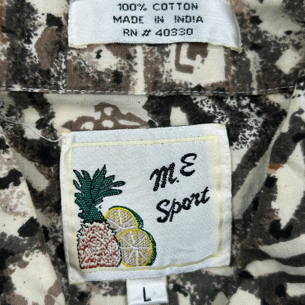 Me Sport Hawaiian Shirt - Large Black Cotton - Image 3