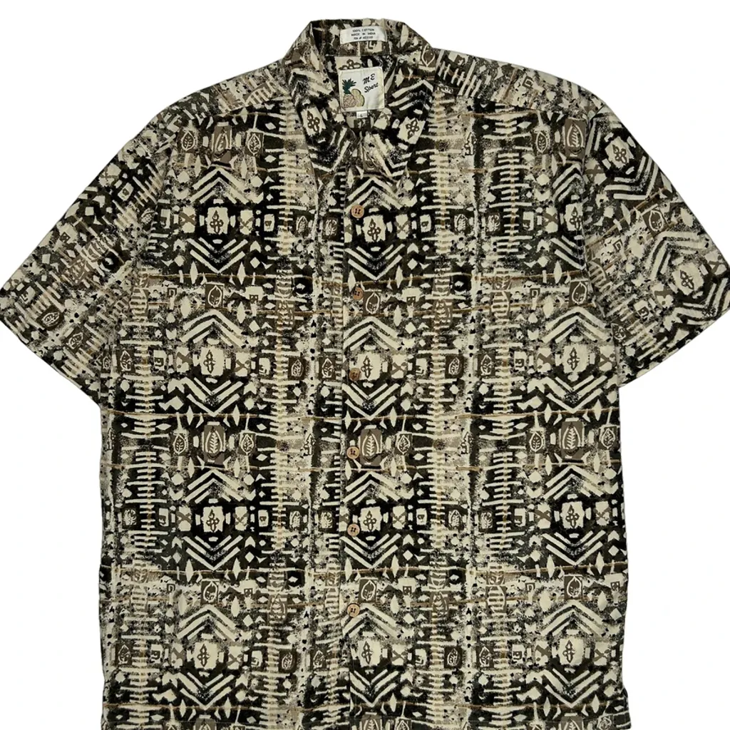 Me Sport Hawaiian Shirt - Large Black Cotton - Image 4