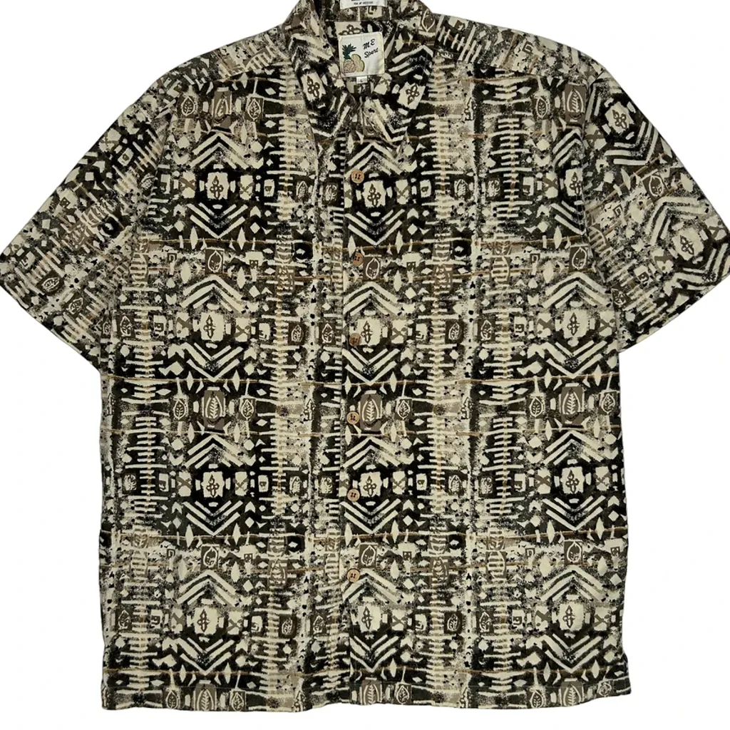 Me Sport Hawaiian Shirt - Large Black Cotton - Image 5