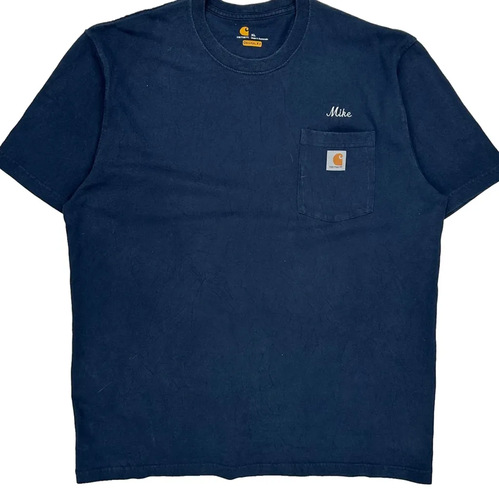 Mechanical Vibration & Balancing Services, Inc. Carhartt T-Shirt - XL Navy Cotton - Image 4