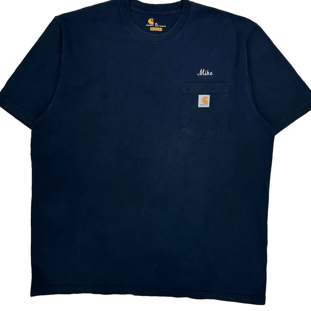 Mechanical Vibration & Balancing Services, Inc. Carhartt Graphic T-Shirt - XL Navy Cotton - Image 4