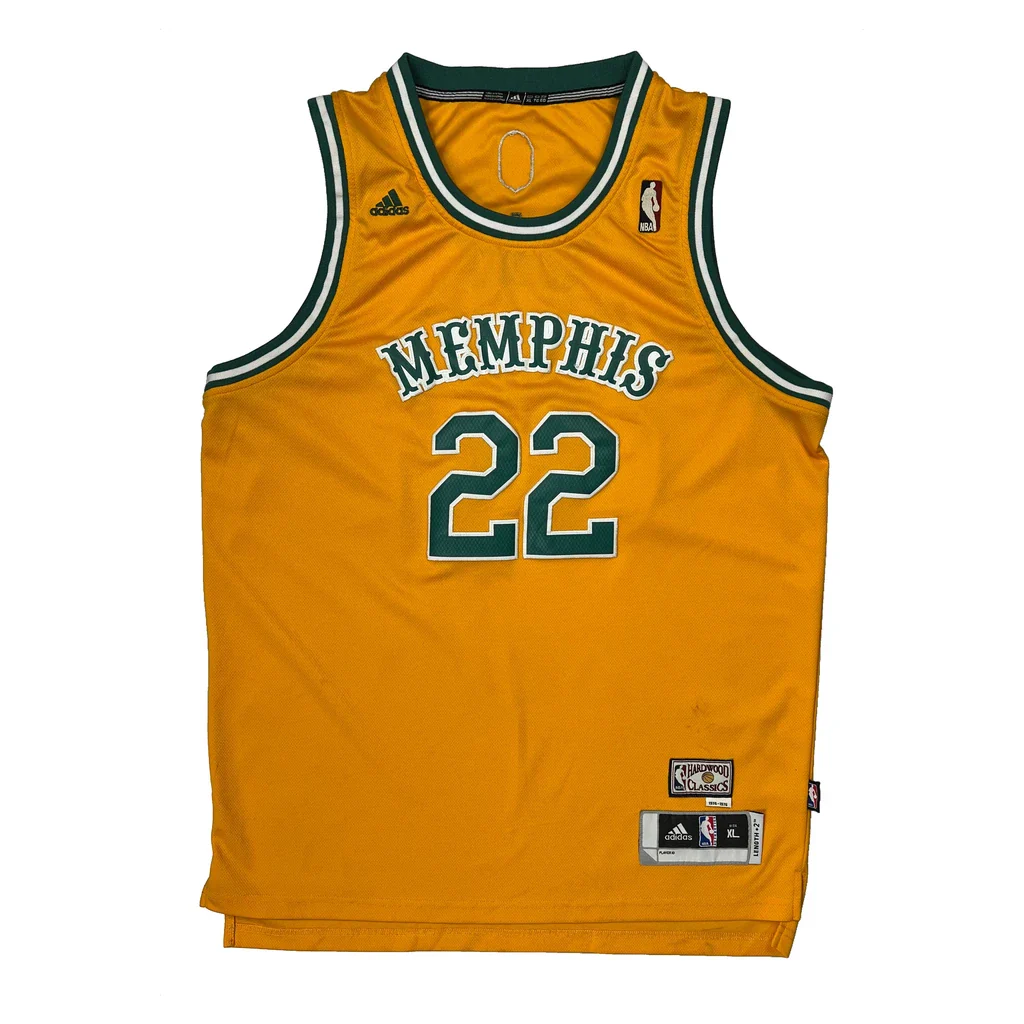 Memphis Adidas 2011 #22 Rudy Gay Jersey - XL Yellow Polyester