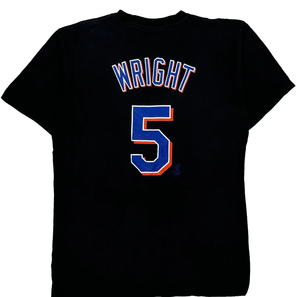 Mets Majestic Mlb T-Shirt - Large Black Cotton - Image 7