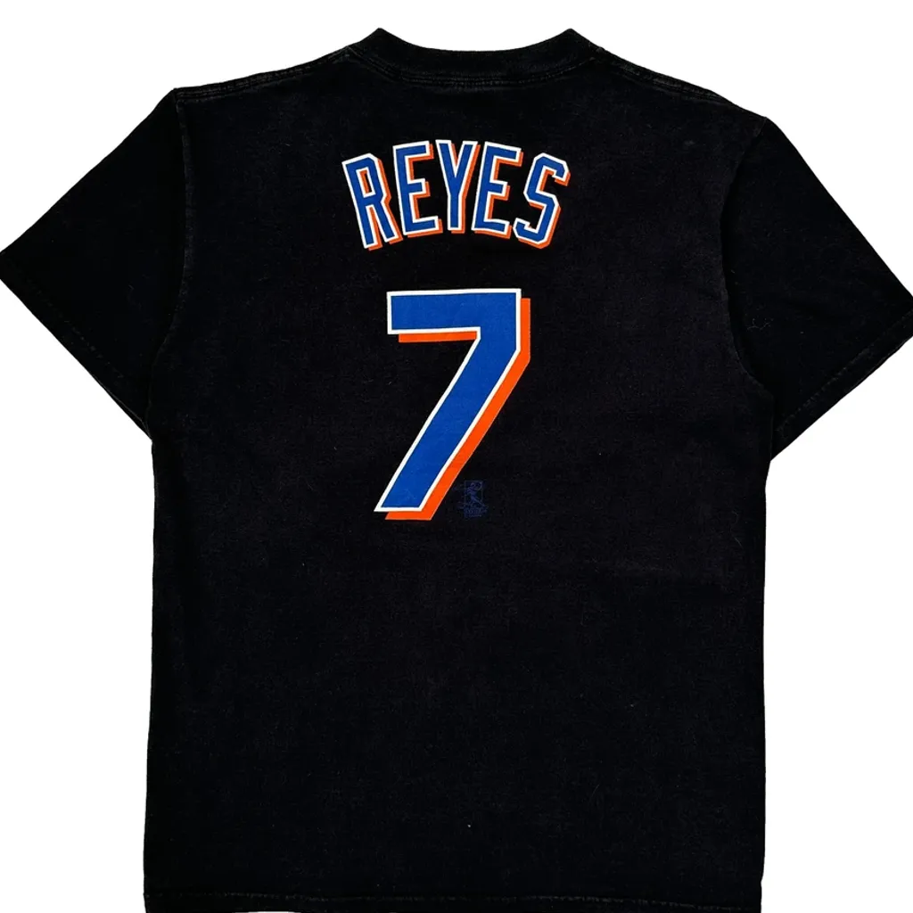 Mets Majestic Mlb T-Shirt - Medium Black Cotton - Image 6