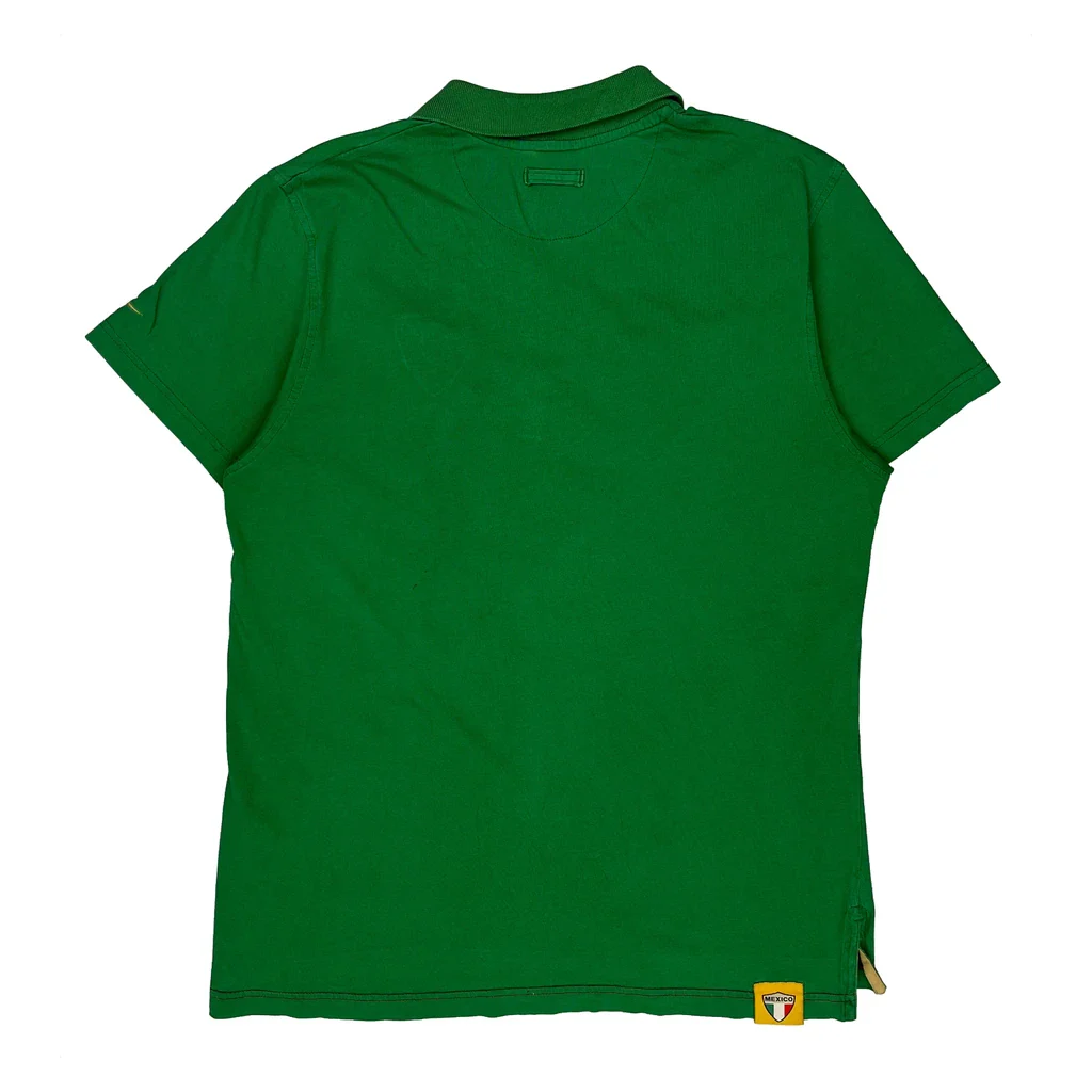 Mexico Nike Football Polo Shirt - Large Green Cotton - Image 2
