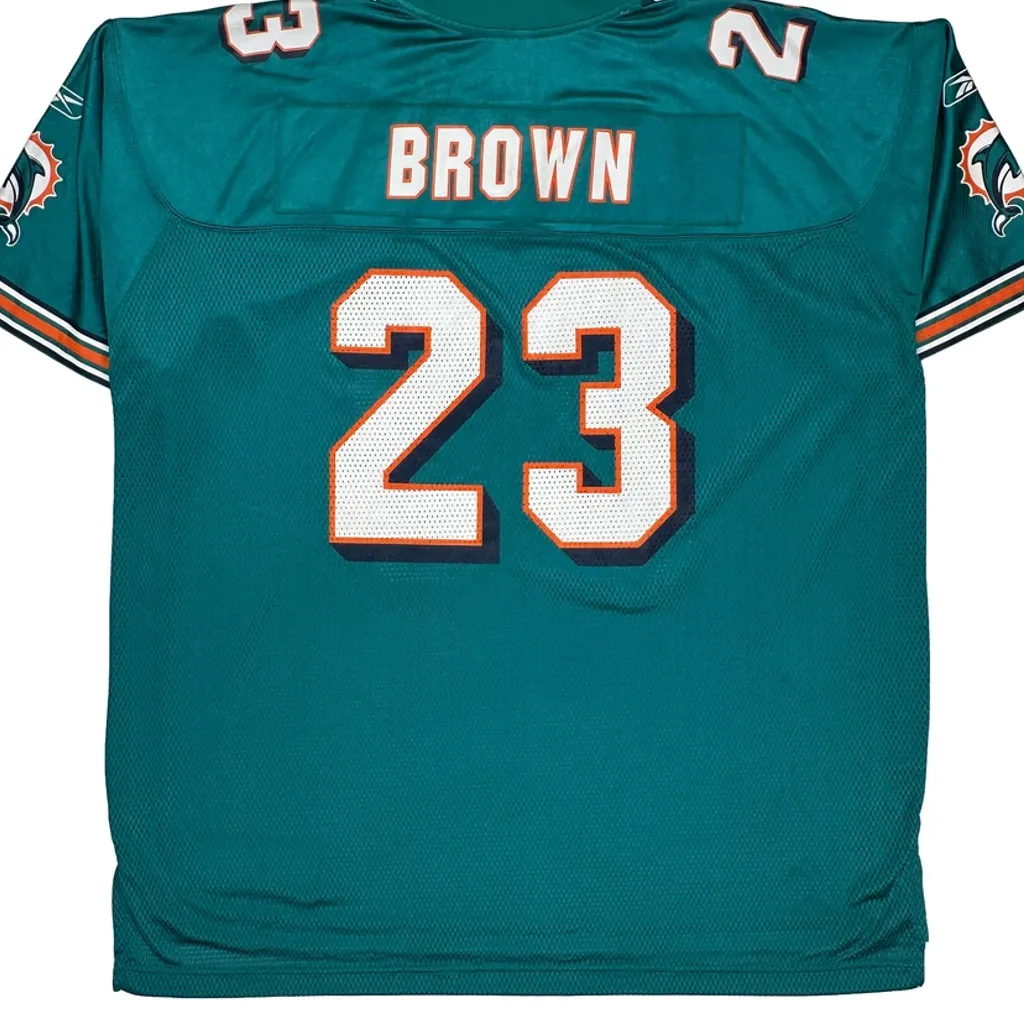 Miami Dolphins Reebok Nfl Jersey - 2XL Green Polyester - Image 6