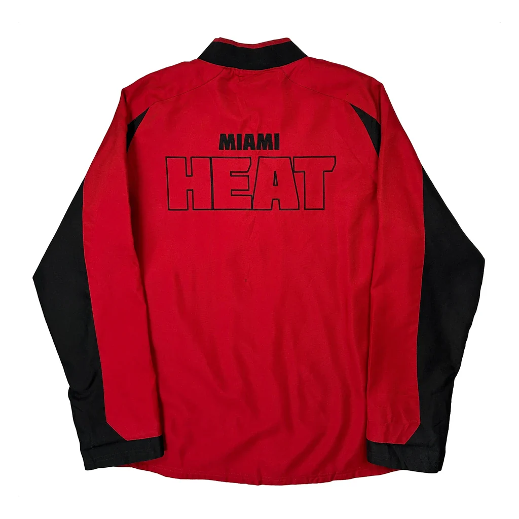 Miami Heat Adidas Track Jacket - Large Red Polyester - Image 2