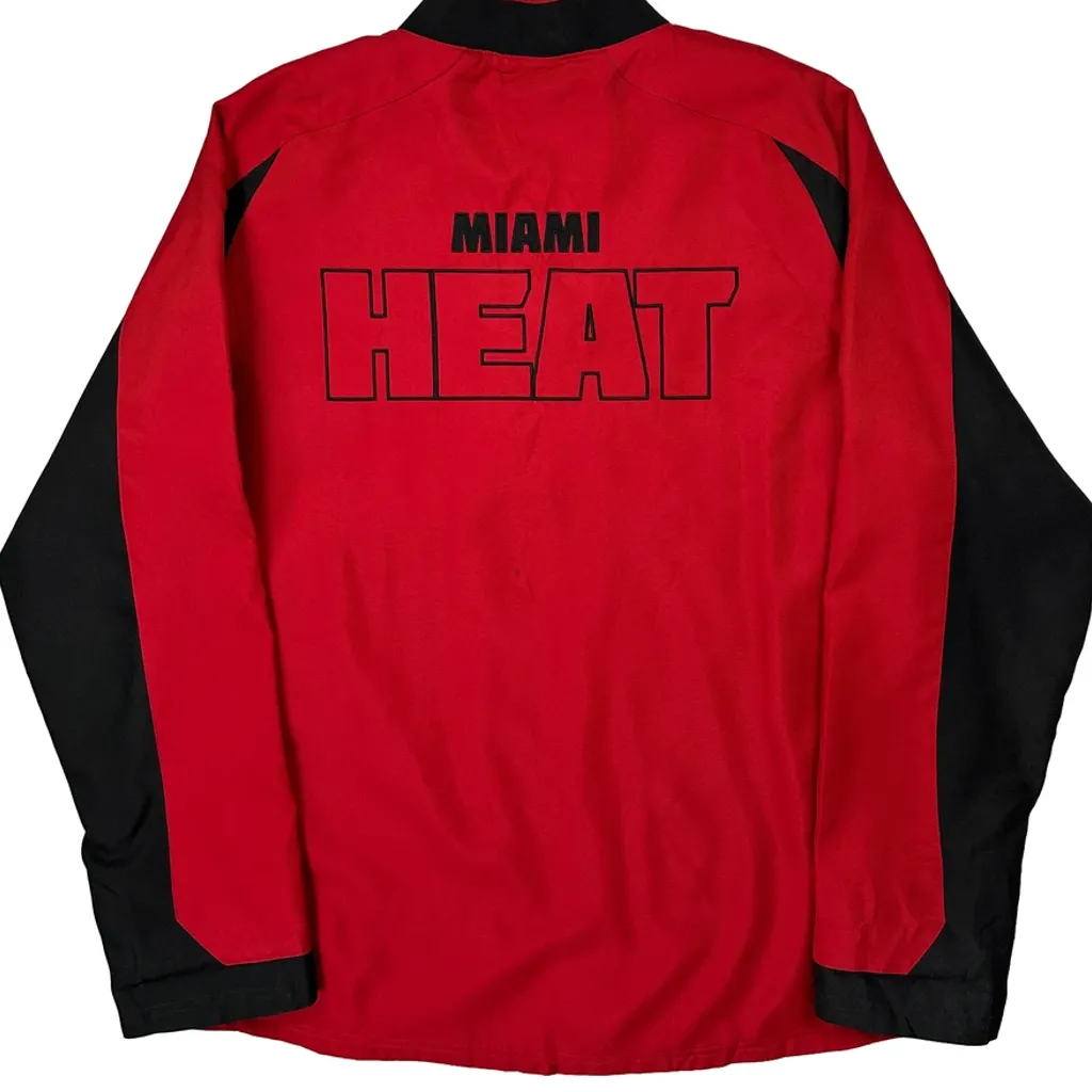Miami Heat Adidas Track Jacket - Large Red Polyester - Image 7