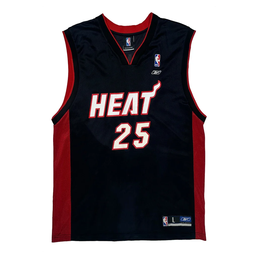 Miami Heat Reebok Simien Nba Jersey - Large Black Nylon