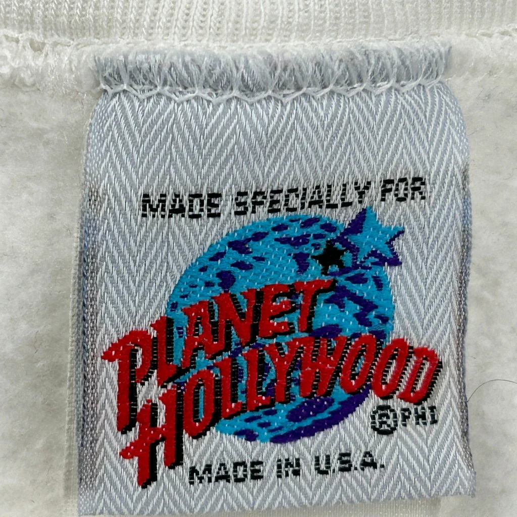 Miami Planet Hollywood Graphic Sweatshirt - Medium White Cotton Blend - Image 4