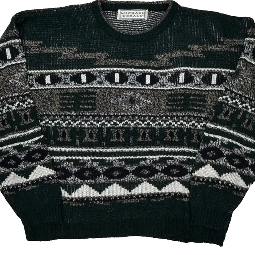 Michael Gerald Sweater - Large Black Acrylic - Image 6