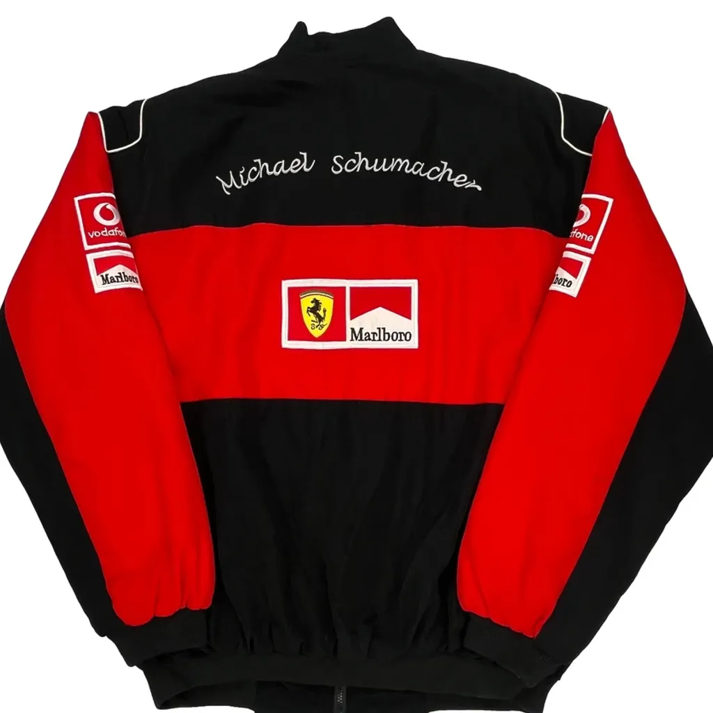 Michael Schumacher Ferrari Graphic Jacket - 2XL Black Polyester - Image 7
