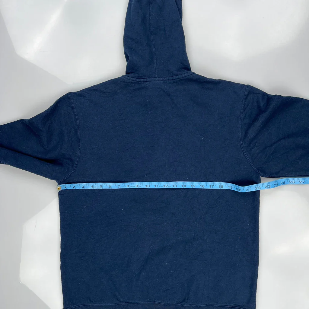 Michigan Football Adidas College Hoodie - Large Blue Cotton - Image 3
