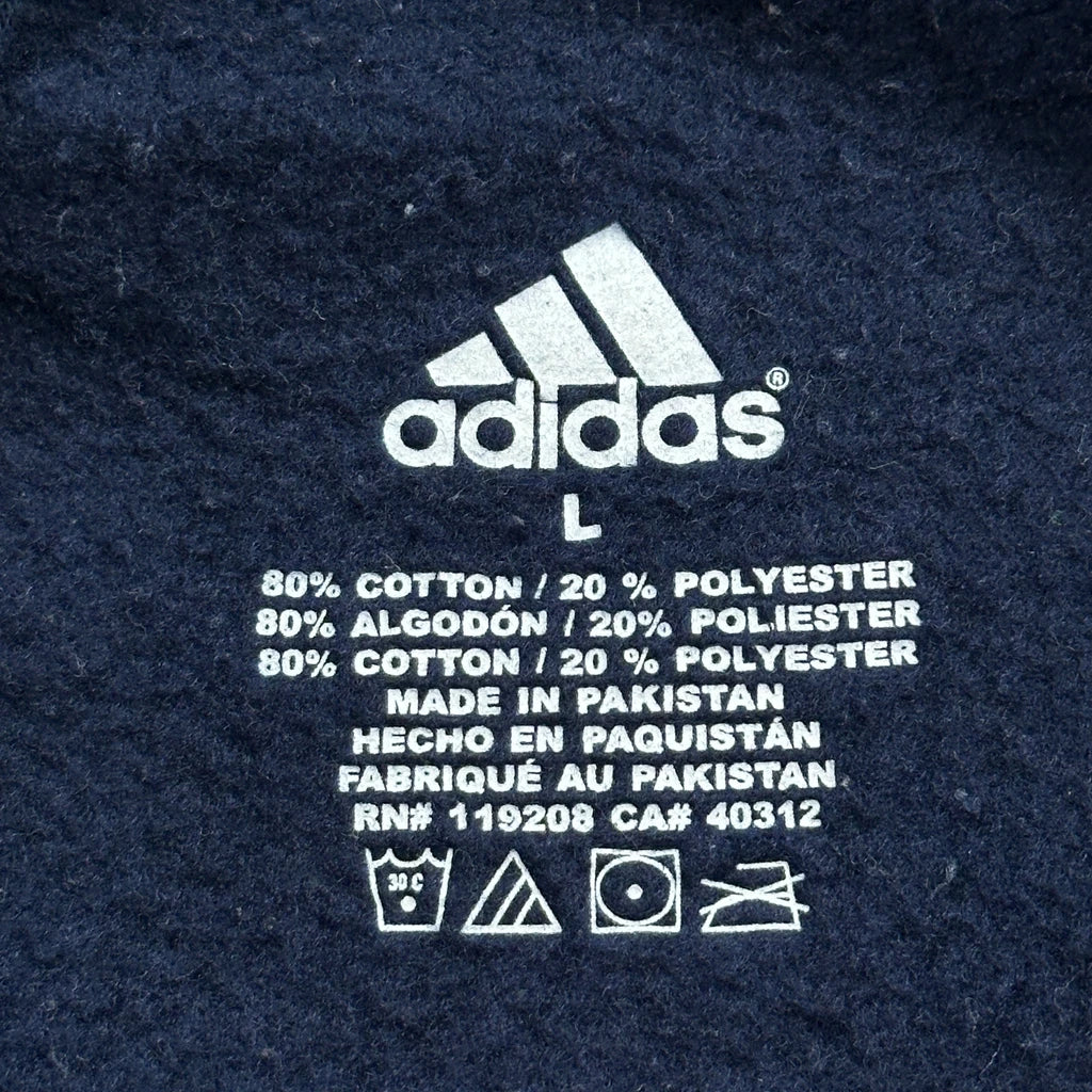 Michigan Hockey Adidas College Hoodie - Large Navy Cotton Blend - Image 3