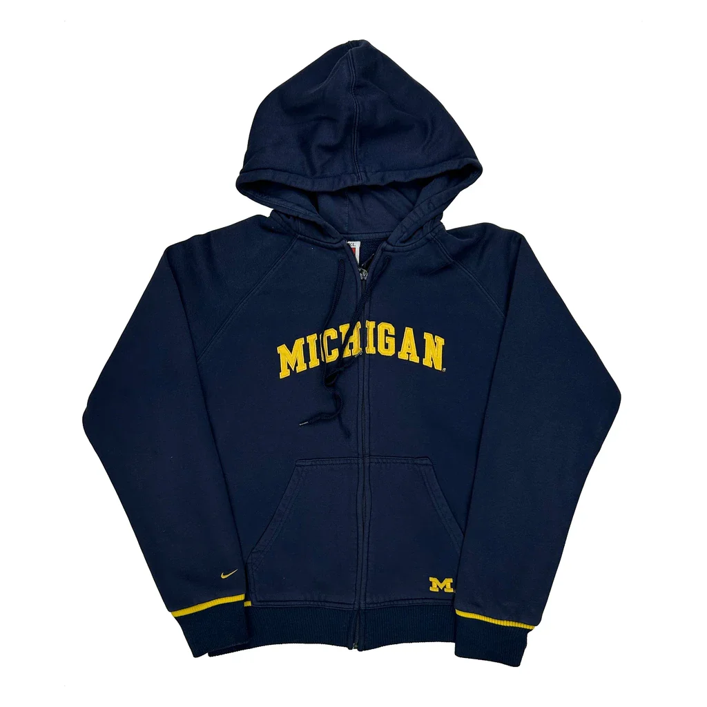 Michigan Nike College Hoodie - XL Navy Cotton