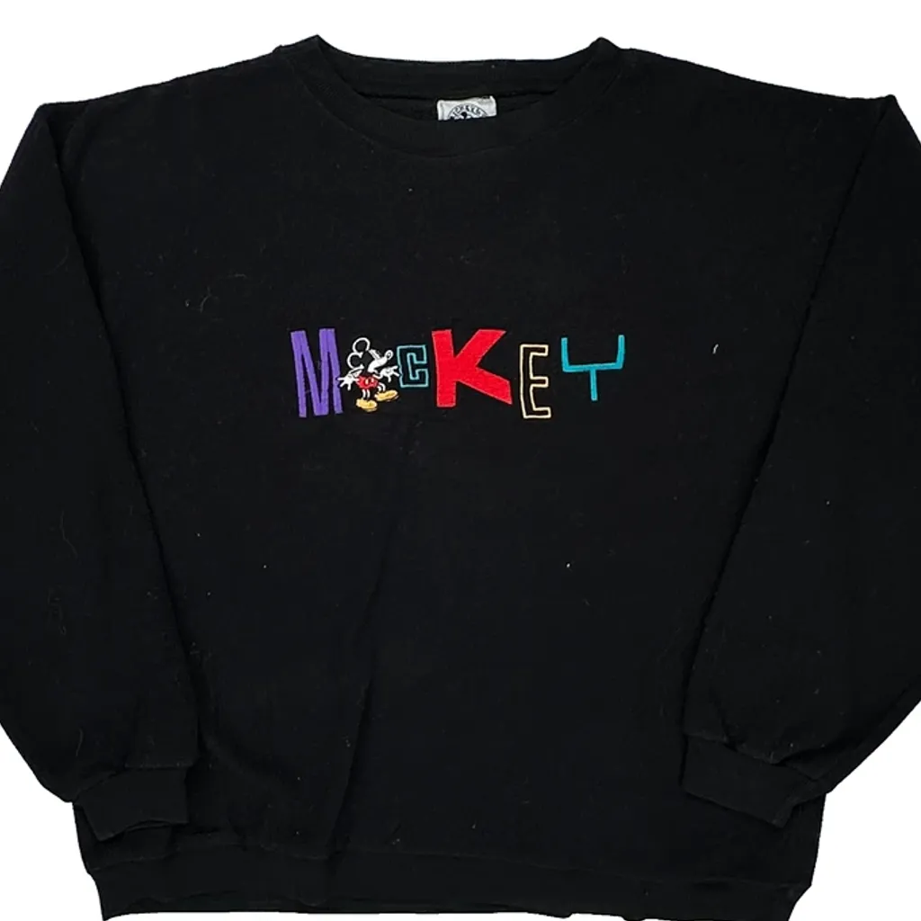 Mickey & Co. Cartoon Sweatshirt - Large Black Cotton - Image 6