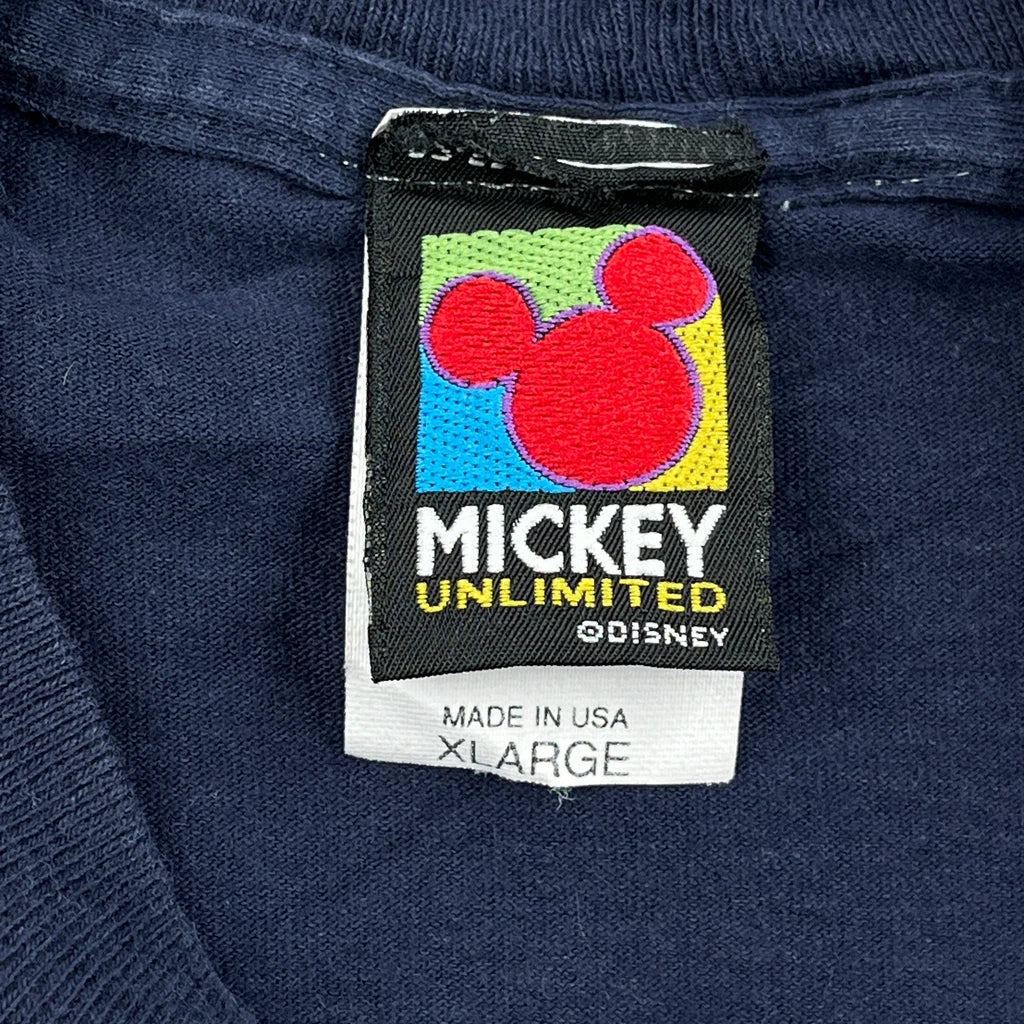 Mickey Mouse And Friends In Car Mickey Unlimited Cartoon T-Shirt - XL Navy Cotton - Image 3