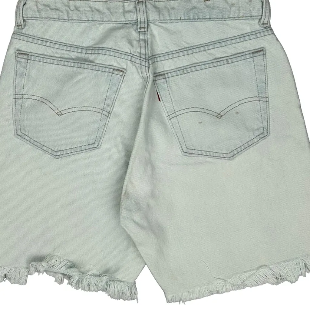 Mickey Mouse Disney Cut Off Denim Shorts - 30W UK 10 Light Wash Denim - Image 6
