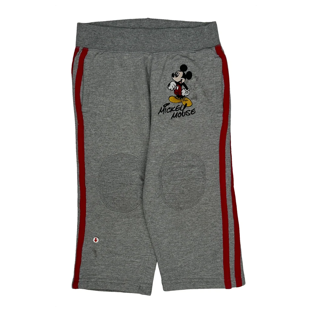 Mickey Mouse Disney Cartoon Joggers - 2XS Grey Cotton Blend - Image 2