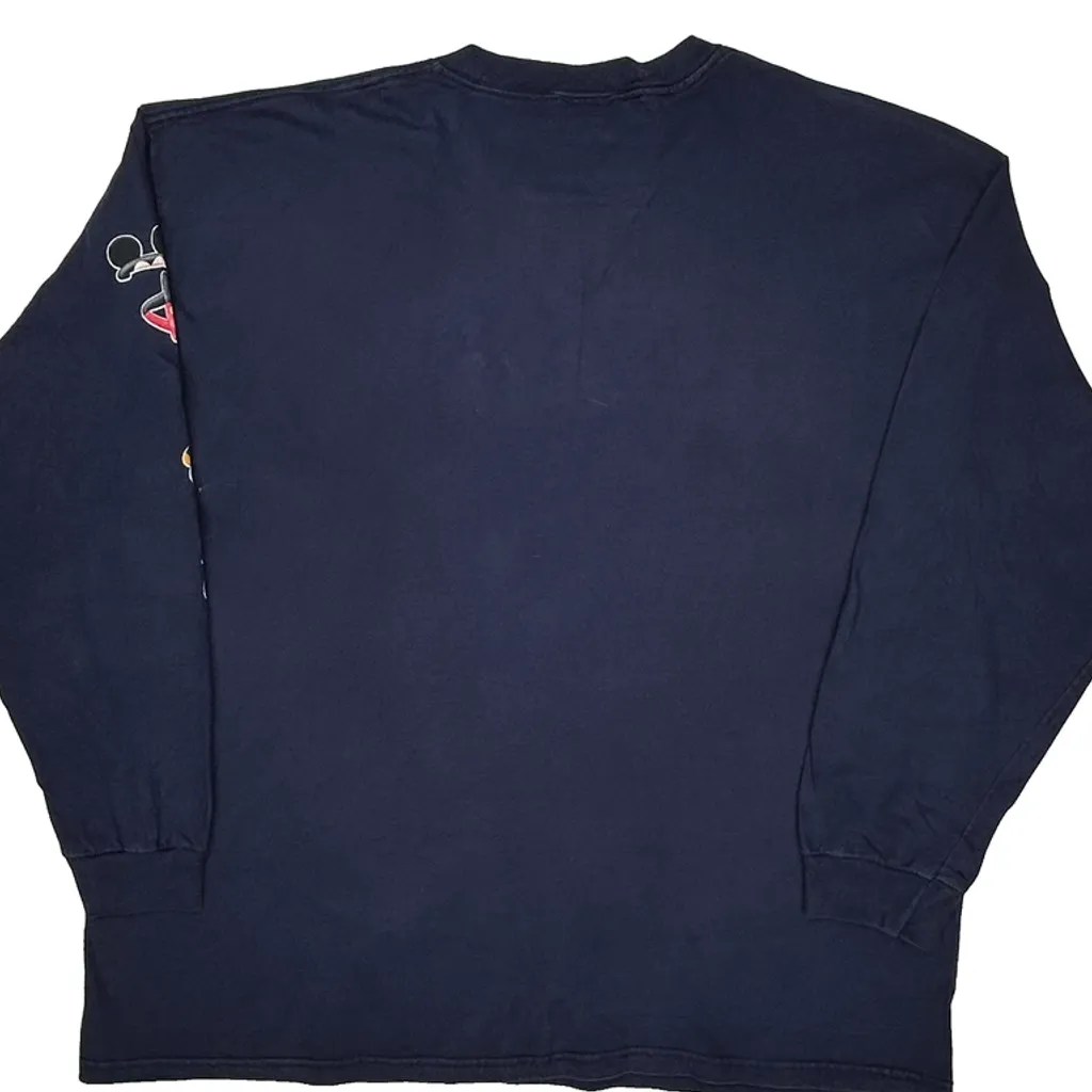 Mickey Mouse Disney Cartoon Long Sleeve T-Shirt - No Size Navy Cotton - Image 7