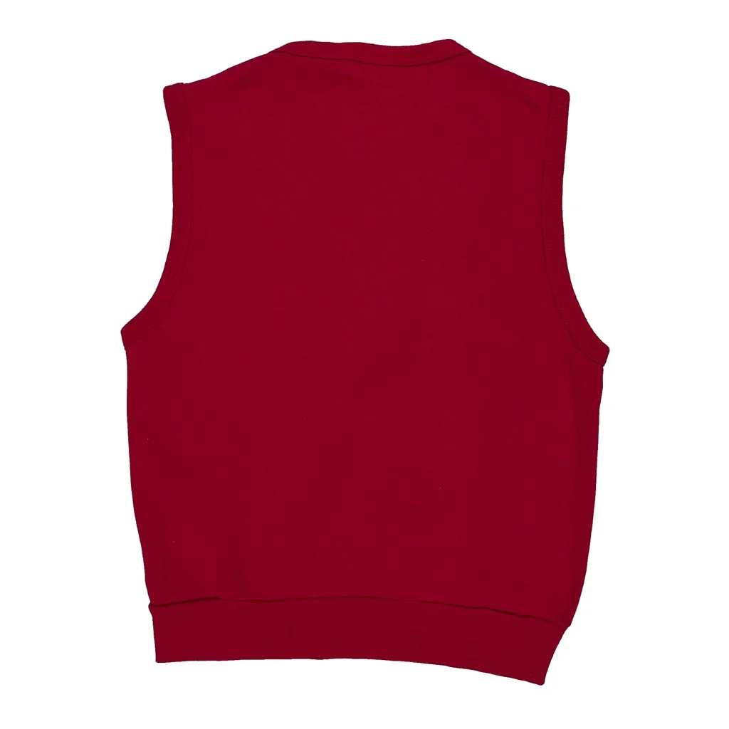 Mickey Mouse Disney Cartoon Sweater Vest - Small Red Acrylic Blend - Image 2