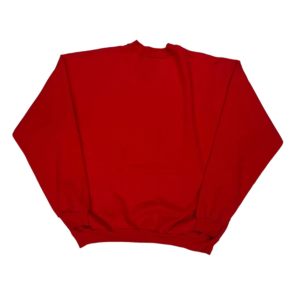 Mickey Mouse Disney Cartoon Sweatshirt - XL Red Cotton - Image 2