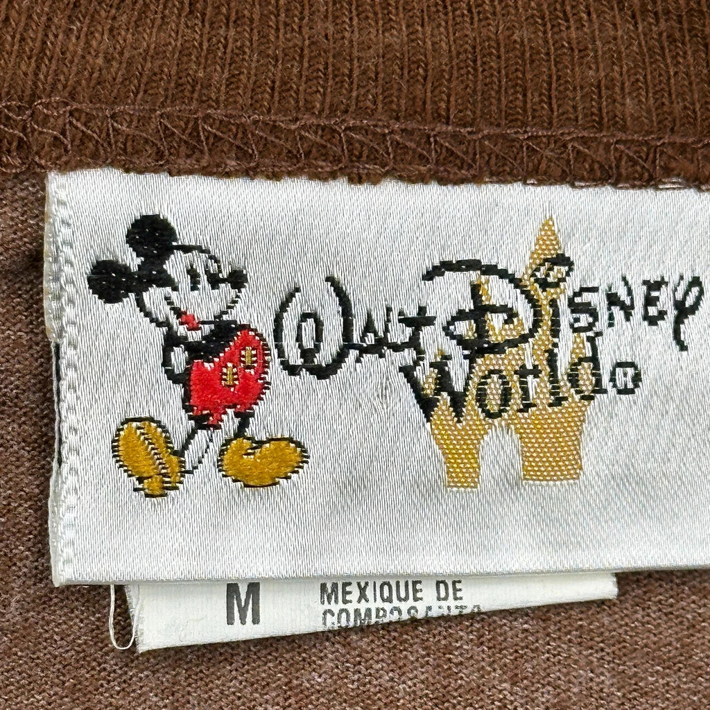 Mickey Mouse Disney Ringer T-Shirt - Medium Brown Cotton - Image 3