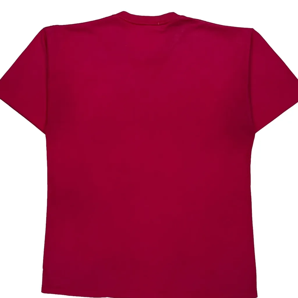 Mickey Mouse Disney Cartoon T-Shirt - Medium Red Cotton - Image 7