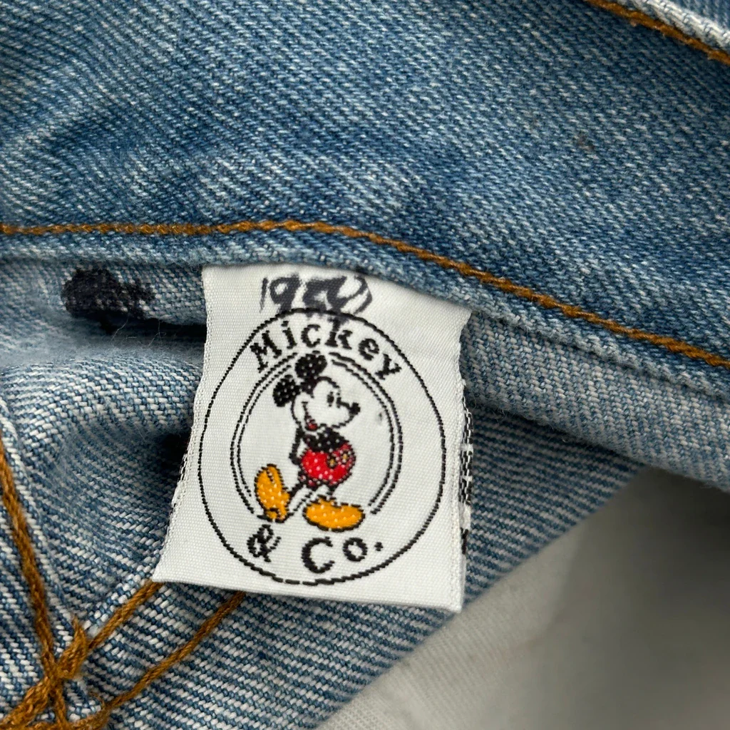 Mickey Mouse Mickey & Co. Cartoon Denim Shorts - 28W UK 8 Blue Denim - Image 6
