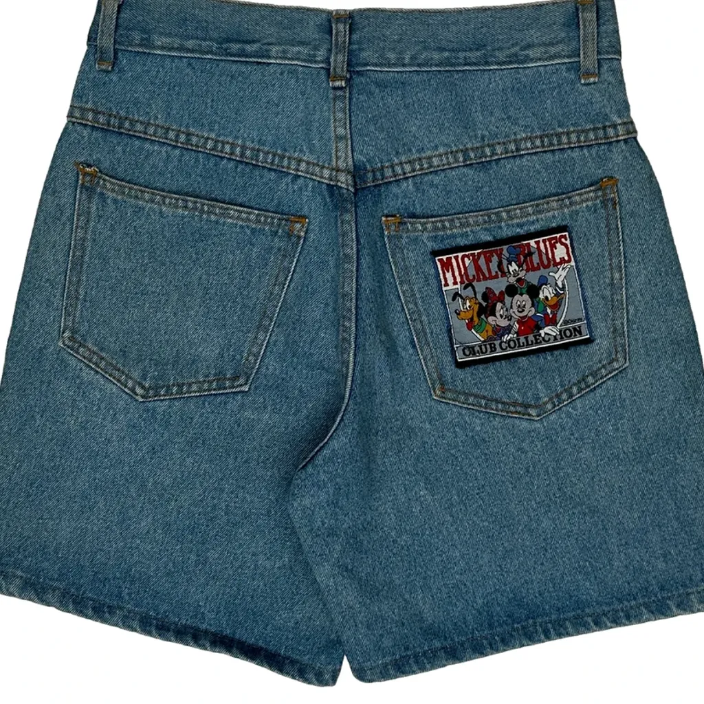Mickey Mouse Mickey & Co. Cartoon Denim Shorts - 28W UK 8 Blue Denim - Image 8