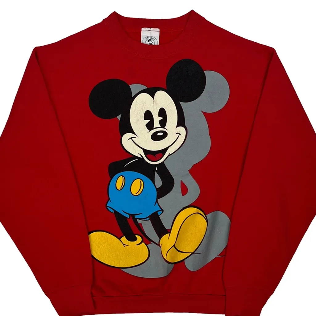 Mickey Mouse Mickey & Co. Cartoon Sweatshirt - Large Red Cotton Blend - Image 6