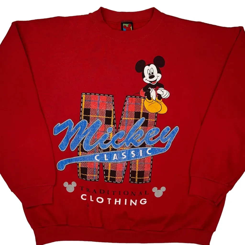 Mickey Mouse Mickey Unlimited Graphic Sweatshirt - XL Red Cotton - Image 4