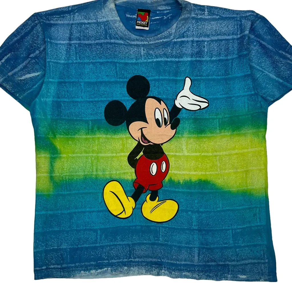 Mickey Mouse Mickey Unlimited Cartoon T-Shirt - Large Blue Cotton - Image 5