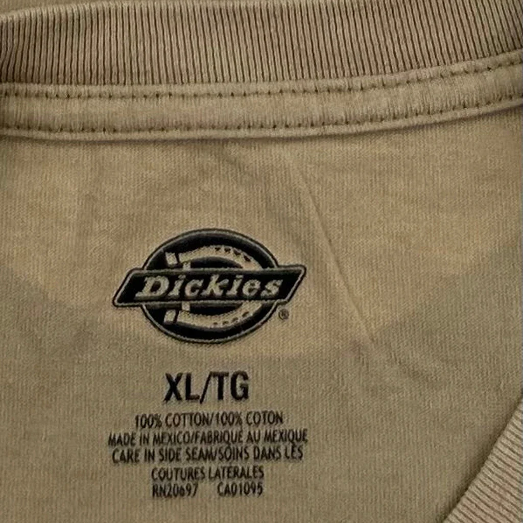Mid-Carolina Electric Cooperative Dickies T-Shirt - XL Beige Cotton - Image 3