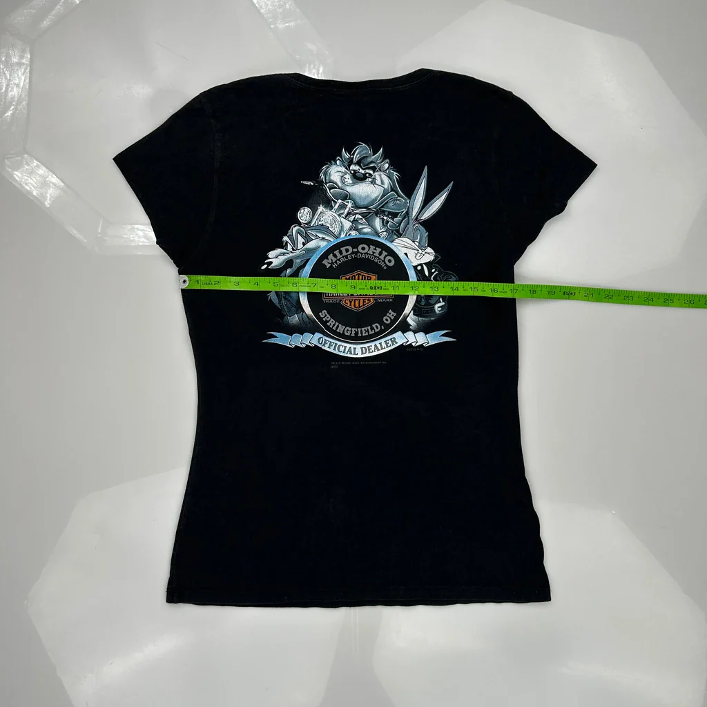 Mid-Ohio Harley Davidson Springfield Oh Harley Davidson Graphic T-Shirt - XS Black Cotton - Image 3