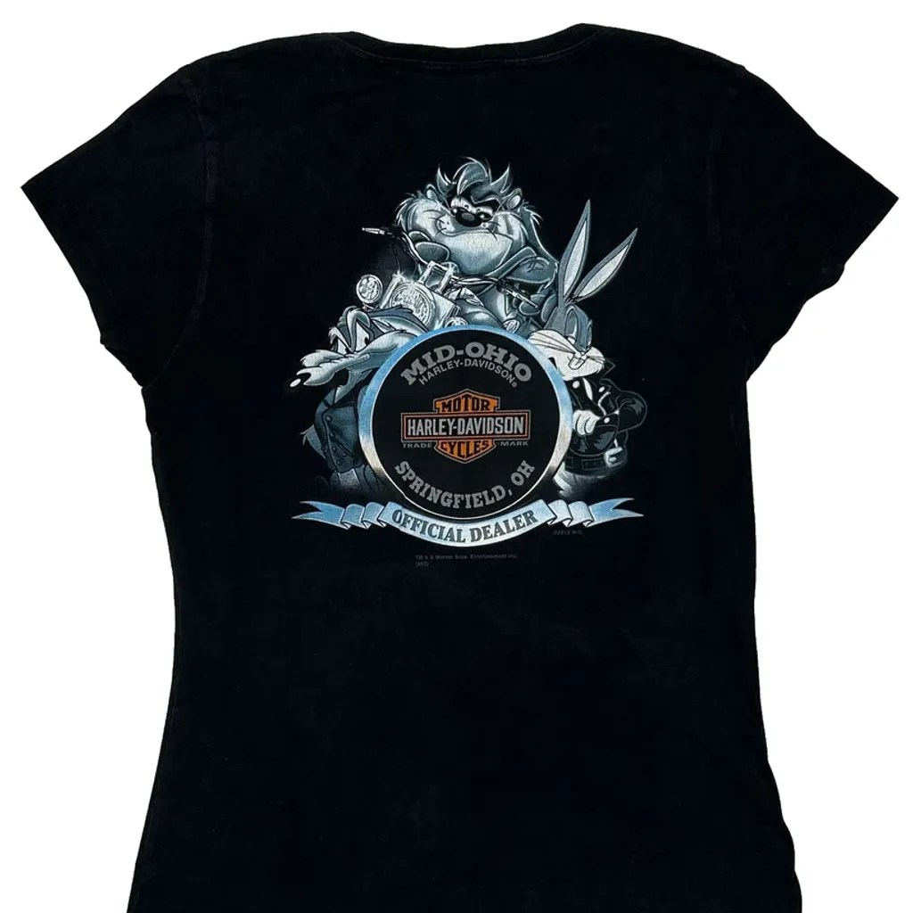 Mid-Ohio Harley Davidson Springfield Oh Harley Davidson Graphic T-Shirt - XS Black Cotton - Image 7