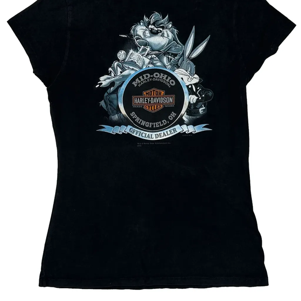 Mid-Ohio Harley Davidson Springfield Oh Harley Davidson Graphic T-Shirt - XS Black Cotton - Image 8