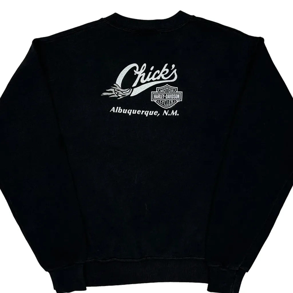 Midnight Rider Harley Davidson Graphic Sweatshirt - Large Black Cotton - Image 6